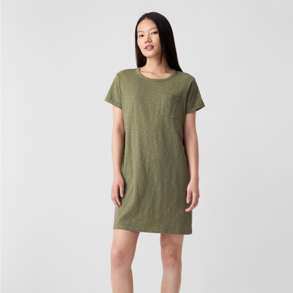 GAP Olive Green T-Shirt Dress 100% Cotton